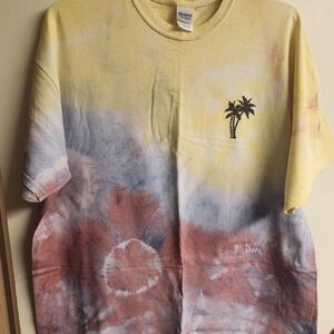 Gildan Kids Tie-Dye T-Shirt - Yellow, Blue, Brown